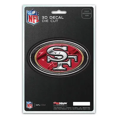 New NFL San Francisco 49ers 3-D Die-Cut Premium Vinyl Decal / Emblem / Sticker • $8.21