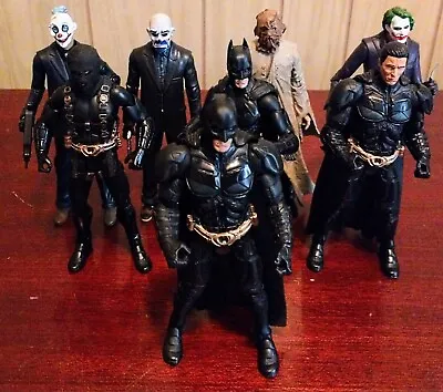 $100 • Buy Mattel The Dark Knight Movie Masters Batman Lot Of 8 Figures Loose NM