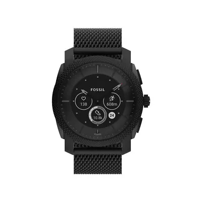 $470.09 • Buy Mens Hybrid Smartwatch FOSSIL MACHINE GEN 6 FTW7062 Stainless Steel Mesh Black