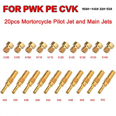 20 PCS Carburetor Main Jet Kit & Main Slow/Pilot Jet Set For Mikuni PWK PE OKO • $7.91