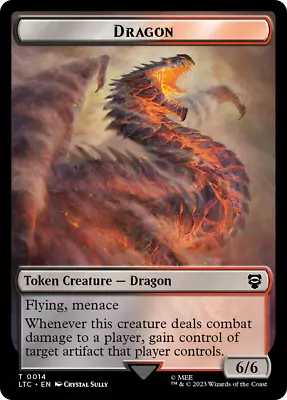 MTG Dragon // Wraith Double-Sided Token [Tales Of Middle-Earth] • £1.75