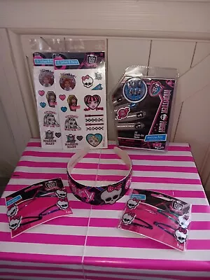 Monster High Barrettes Hair Clips Tattoos & Nails  Girls Birthday Party Favors  • $13.50