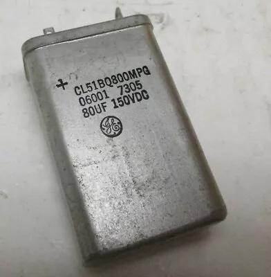 80uf 150vdc Ge Electrolytic Capacitor Cl51bq800mpg  06001  7305  Non Oil Cap. • $22