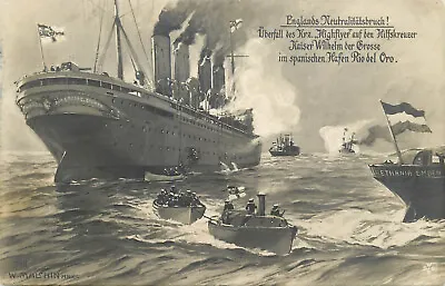The Last Voyage Of The Express Steamer Cruiser KAISER WILHELM DER GROSSE 1914 • $25