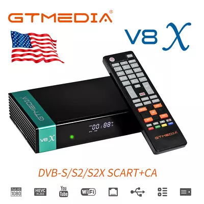 $30.99 • Buy GTMEDIA V8X Full HD FTA DVB-S/S2/S2X Satellite Receiver Sat Dish TV Box PVR WiFi