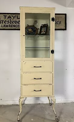 1900s Antique Medical Cabinet Kitchen Industrial Dental Rustic Entryway Display • $2200