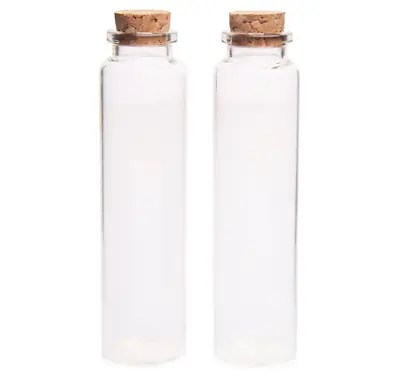 £62.49 • Buy Clear Glass Bottles With Cork Stoppers Mini Small Jars Vials Wedding Message Jar