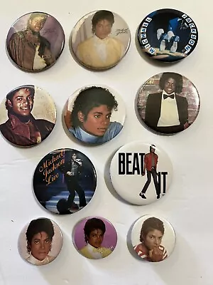 Vintage All Different Michael Jackson Pinback Buttons Lot Of 11    2  And 1  • $21.99