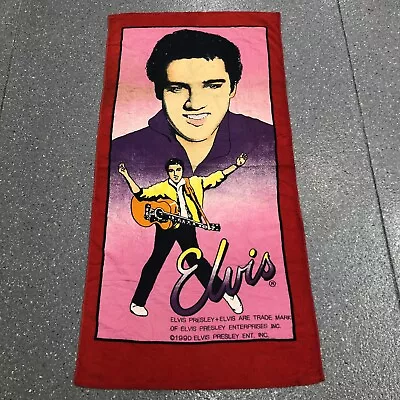 Vintage Elvis Presley 1990 Beach Towel Jay Franco 59”x 29” • $40.85