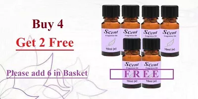 10ml FRAGRANCE OILS - Buy 4 Get 2 Free For Candles Diffusers Oil Burners Etc. • £1.69
