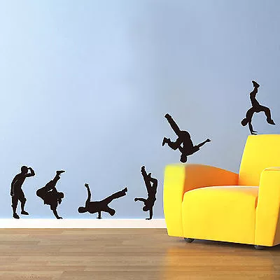 Street/ Hip Hop Dancers Wall Sticker Children's Bedroom Transfer  Vinyl Art • £12.99