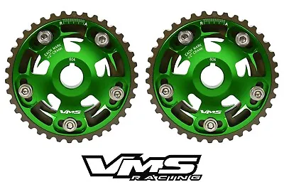 Vms Honda Acura B Series Engines Adjustable Billet Cam Gears Pair Qty 2 Green • $109.95