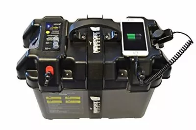 Marine Battery Charger Motor Smart Battery Box Boat HeavyDuty LED Battery Meter • $88.84