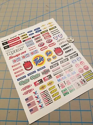 New RC Scale Racing Decals No.2 For TAMIYA HPI LOSI KYOSHO 1/8 1/10 1/12 • $12.75