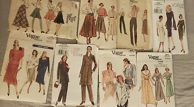 Vtg VOGUE PATTERNS Lot 7 1970's-2004 COLLECTIBLES SEWING FASHION 💃 DESIGNER • $15.95