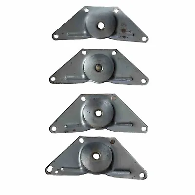 Set Of 4 Vtg Wood Leg Mounting Brackets Top Plates Furniture Making Part • $19.99