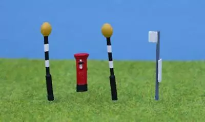 £7.83 • Buy P & D Marsh OO Gauge​ Belishas, Bus Stop & Postbox (Painted) # PDZ37