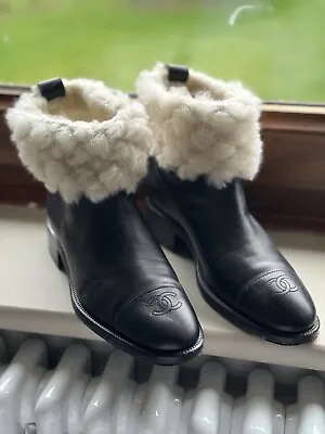 Chanel Short Fur Boots UK7 (40) • £800