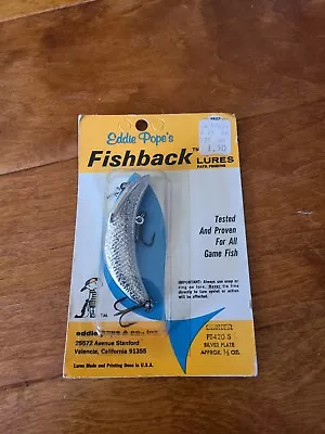 Vintage Eddie Pope's Fishback Crankbait Lure Fb420 Silve Plate Bass Fishing Lure • $9.99