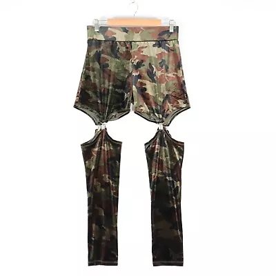 Jawbreaker Womens Pants Size XL 14 Suspended Leggings Velour Camouflage Fight Me • $22.52