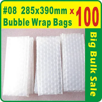 100 X #08 Bubble Wrap Bags 285x390mm For 3kg Satchel Auspost Quality Bw7 Liners • $49.95