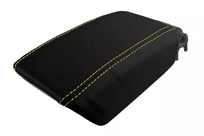 Console Lid Pull Over Cover Leather For Volvo V70 S60 2005-2007 Yellow Stitch • $39.99