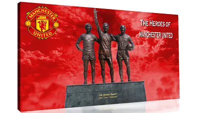 £11.49 • Buy Manchester Man United Football Sports Canvas Wall Art Picture Print - Red