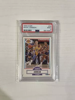 Magic Johnson 1990 Fleer Basketball PSA 9 • $10