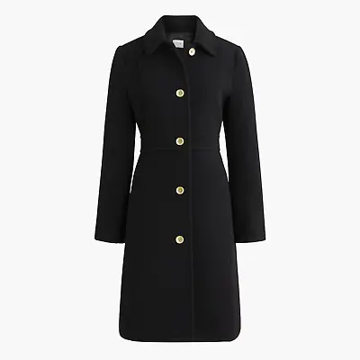 New JCREW Wool-Blend Lady Day Coat In Black • $129.95