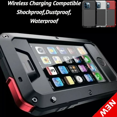 $11.99 • Buy For IPhone 7 8 Plus XS MAX SE 6s 6 Case Heavy Duty Shockproof Metal Tough Cover