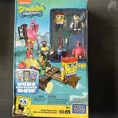 NIB Mega Bloks Spongebob Squarepants Pirate Figure Building Play Set  • $50.57