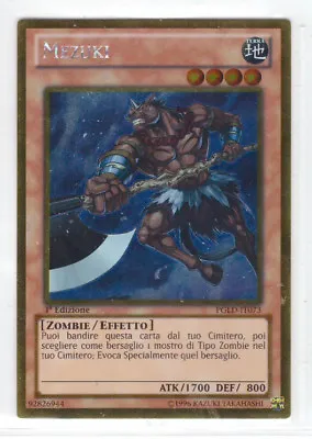 Yu-Gi-Oh Mezuki PGLD-IT073 Rare Gold Ita • $1.62