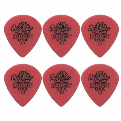 6 X Jim Dunlop Tortex Jazz Light Sharp Guitar Picks Jazz III 472RL3 • $5.44