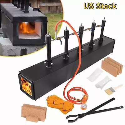 $459.99 • Buy 5 Burner Gas Propane Forge Furnace For Knife Making Blacksmith Large Capacity