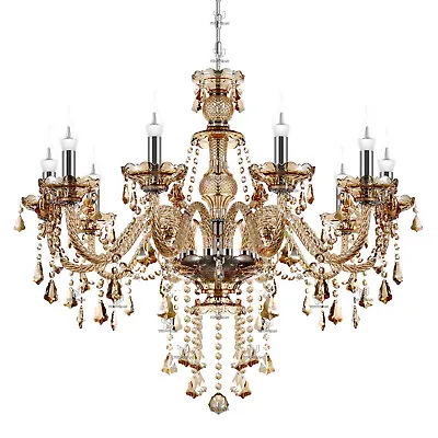 Modern Ceiling Crystal Chandelier 10 Lights Living Room Pendant Lamp Fixture • $109.99