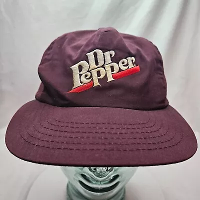 VTG Dr Pepper Embroidered Hat Maroon Snapback Cap • $19.99