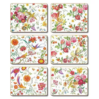 Country Kitchen Garden Paradise Cinnamon Cork Backed Drink Coasters Set • $22.95