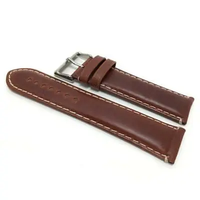 Brown Leather Watch Strap 20mm 22mm 24mm Hadley Roma MS885-Free Shipping   • $22.95