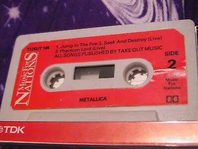Metallica Jump In The Fire Cassette Tape Single Music For Nations 1983 • $15