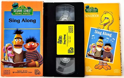 My Sesame Street Home Video Sing Along 1987 VHS Tape With CTW Muppets Song Book • $7.84