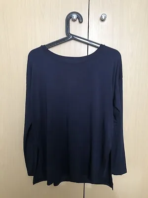 Beautiful Ladies Velvet By Graham & Spencer Blue Jumper Top Blouse Size S NEW • £22