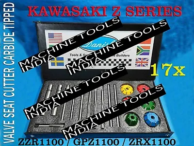 Kawasaki Zzr1100/gpz1100/zrx1100 Valve Seat Cutter Kit Carbide 3 Angles Cut • $263.34
