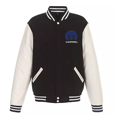 Mopar Racing Reversible Fleece Jacket PVC Sleeves 2 Front Patches Logo • $119.99