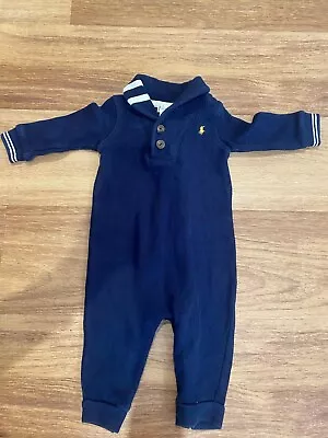 Baby Ralph Lauren 6 Months Navy Romper • $20