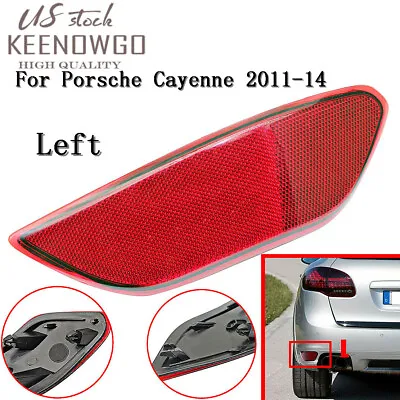 $18.09 • Buy For Porsche Cayenne 2011-14 95863110500 Rear Left Side Bumper Red Reflector Trim