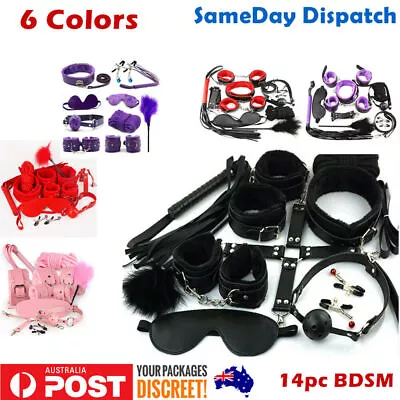 BDSM 14 Pcs Bondage Beginners/Starter Kit/Pack Cuffs Restraint Fetish Sex Toy • $23.95