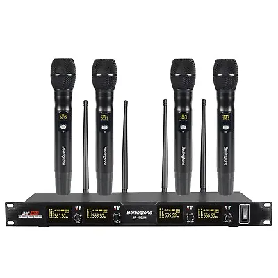 Berlingtone BR-400UM Professional 4-Channel UHF Wireless Microphone Systems • $198