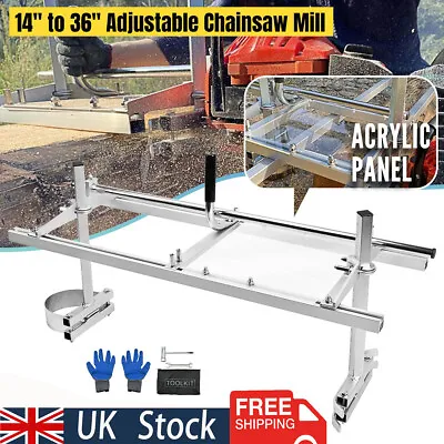 14  To 36  Portable Chainsaw Mill Lumber Milling Planking Guide Bar -Heavy Duty • £71.59