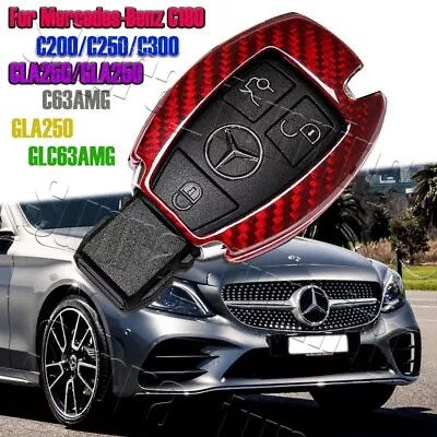 For Mercedes-Benz W203/W210/W211 Real Red Carbon Fiber Remote Key Shell Cover • $40.50