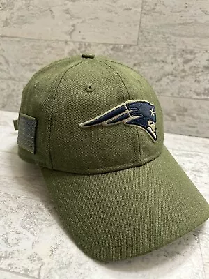 New England Patriots Mens Adjustable Baseball Hat Cap Military Green Logos • $12.39